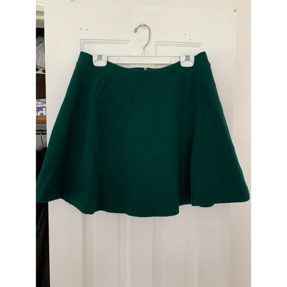 Hunter green circle skirt